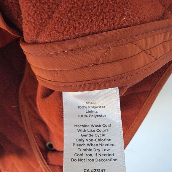 Talbots vest womens size 2x burnt orange rust with snap button front  poketed - Picture 9 of 9